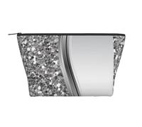 Glamour Plateado con Purpurina sintética., Bolsa de artículos de tocador Bolsa de Maquillaje Bolsa de cosméticos Bolsa de artículos de tocador de Viaje portátil