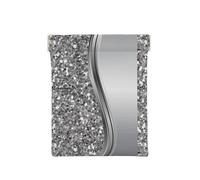 Glamour Plateado con Purpurina sintética., Squeeze Top Wallet Bolsa de Almacenamiento para Mujer Monedero pequeño Bolsa de Cambio