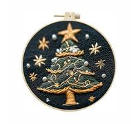 GlamourYard Bordado a mano Kits de punto árbol Navidad for adultos Divertidos patrones otoño Manualidades para mujeres(#3)