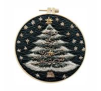 GlamourYard Bordado a mano Kits de punto árbol Navidad for adultos Divertidos patrones otoño Manualidades para mujeres(#4)