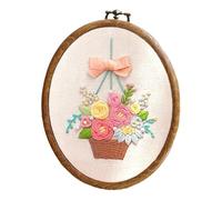 GlamourYard Bordado a mano Kits de punto cruz floral con instrucciones for adultos patrón bordado Manualidades para mujeres(#4)