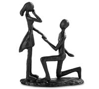 GlamourYard Decoración para el Porche Delantero Sexta Escultura de Hierro for Esposa Debajo Figuras Paraguas for estantería Entrada Esculturas Decorativas Modernas(Proposal)