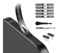 GlamRays 5 Piezas de Protectores de Polvo para Altavoces y Cubiertas de protección para teléfonos USB C para iPhone 16 16 Pro 16 Pro MAX iPhone 15 15 Pro Pro MAX