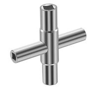 GlamRays Llave cuadrada, 4 vías, dimensiones interiores 6,5 mm/7 mm/8 mm/9 mm, llave de ventilación, llave de armario para caja eléctrica, gas, agua, contador de electricidad, caja de armario