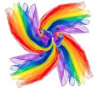 GlamRays Paños de malabares para niños para jugar, 24 unidades, bufandas de danza y música, bufandas activas de seda, bufandas de ritmo para niños pequeños, movimiento de niños (6 colores)