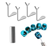 GlamRays Set de imanes para uñas Herz Nagelmagnet para Esmalte en Gel Efecto Cat Eye, 4 Piezas con Herramienta guía magnética en Forma de Y, Accesorios de Salon y DIY par