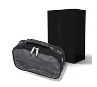 GlamSeries GlamTraveler Estuche Organizador para Bolso 270 x 165 x 75 mm, Neceser de Maquillaje Recubierto PVC con Tapa Transparente