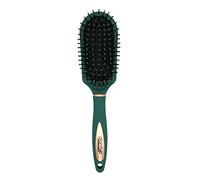 Glam'Up Paris - Cepillo de pelo redondo verde rosa oro - Cepillo de pelo desenredante con asa, cepillo mediano modelo con fuelle redondo, 23 x 7 x 3,5 cm, verde rosa oro