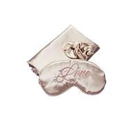 Glam'Up Paris - Set de noche de satén - Beauty Sleep - Conjunto de 3 piezas de satén: funda de almohada + col + máscara de noche