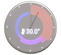 Glance NeXtime Reloj de Pared Inteligente Bluetooth Transferencia de Datos Reloj Reloj de Pared Inteligente Reloj Inteligente Reloj Inteligente Reloj Inteligente Indicador LED para iOS y Android Plata