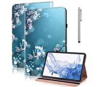 GLANDOTU Funda para Honor Pad X9 11.5 pulgadas 2023 Folio Flip Cuero Funda Protectora Pad X9 Soporte para Lápiz Soporte Cartera Funda para Honor Pad X9 Tablet Funda - Flor de Ciruelo