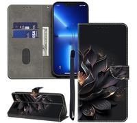 GLANDOTU Funda para Samsung Galaxy A05S, Funda de Cuero con Ranuras para Tarjetas, Diseños con Tapa, Funda Protectora Compatible con Samsung A05S 4G, Funda de Loto Púrpura