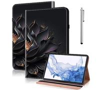 GLANDOTU Funda para Samsung Galaxy Tab A 10,1 SM-T510/T515 2019 Funda Folio Flip Cuero Funda Galaxy Tab A SM-T510 con soporte para bolígrafo Stand Wallet Cover Case Tablet Funda - Lila Lotus