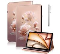 GLANDOTU Funda para Samsung Galaxy Tab S11 Ultra 2025 14,6 pulgadas / S10 Ultra Multi-ángulo Folio Cuero Funda con Soporte/Soporte para Lápiz Funda Plegable para Tablet SM-X936B/SM-X930, Ceramic Roses