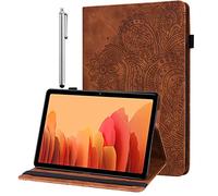 GLANDOTU Funda para Samsung Galaxy Tab S6 Lite 2022 2020 de 104 pulgadas SMP610 P615 con protector de pantalla y lápiz capacitivo ultrafina función de encendido automático piel sintética color marrón