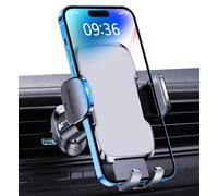 Glangeh Soporte Movil Coche [2025 Gancho Mejorado] para Ventilación de Aire, 360° Rotación Accesorios Movil Coche con Liberación de un Botón, Compatible con iPhone y Otros 4-7”