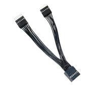 Glanhbnol Divisor de 11 pines USB Header 1 hembra a 2 machos tarjeta de cable alargador para placas base USB 2.0 Splitter Cable Conexiones USB Tarjeta de expansión