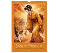 Glanz der Meiji-Zeit (Wandkalender 2027 DIN A3 hoch), CALVENDO Monatskalender: Japanische Damen mit Mi-ke-Katzen im Zeitalter der Erneuerung