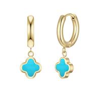 Glanzstücke München Pendientes aqua / dorado One Size EUR