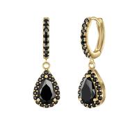 Glanzstücke München Pendientes dorado / negro One Size EUR