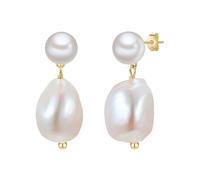 Glanzstücke München Pendientes oro / blanco perla One Size EUR