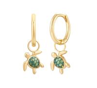 Glanzstücke München Pendientes oro / oliva / esmeralda One Size EUR