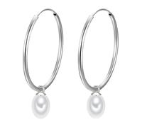 Glanzstücke München Pendientes plata / blanco perla One Size plata / blanco perla
