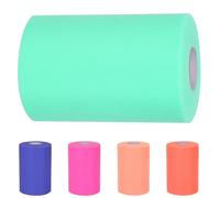 Glarks 1 rollo de tela de tul verde menta de 15 cm x 91,44 m, carrete de tela de organza para bricolaje, falda tutú, decoración de baby shower, telón de fondo de boda, manualidades, suministros de