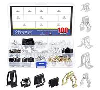 Glarks 100 piezas de clip decorativo metálico de 10 dimensiones clip de forma de resorte clip de fijación de carrocería universal, compatible con gti, jetta, passat, pfizer, Volkswagen Audi 4a0-867