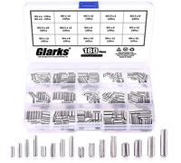 glarks 180pcs M2 M2,5 M3 M4 ranurado Primavera Pin Surtido Kit, Split de tensión rollo Dowel pins - acero inoxidable 304