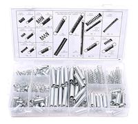 Glarks 200 unidades de Zinc chapado en zinc Kit de surtido de resortes de compresión y extensión