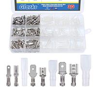 Glarks 315pcs Quick Splice 2,8 mm 4,8 mm 6,3 mm macho y hembra cable conector Crimp Terminal Bloque con aislante manga surtido