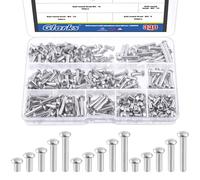 Glarks 330 remaches de aluminio M4x6/10/14/20/25 de cabeza de brasero de aluminio de 6 mm, 10 mm, 14 mm, 20 mm, 25 mm, alta resistencia a la corrosión para unión y reparación de metal