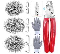 Glarks 362 alicates de anillo de cerdo con kit de anillos de cerdo, manualidades, muebles y más