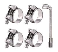 Glarks 4 abrazaderas de manguera con perno en T de 36-39 mm, acero inoxidable 304, abrazadera de tubo ajustable, abrazaderas de tubo para manguera de rango de 1.4 a 1.5 pulgadas de diámetro (36-39 mm)