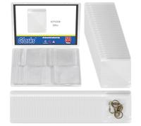 Glarks 50pcs 8.5 x 9.5cm Cerradura de cremallera Set de bolsas de plástico transparentes, bolsas de cremallera reciclables de plástico transparentes, bolsas de cierre de cremallera de poli