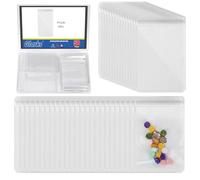 Glarks 50pcs 9 x 13cm Cerradura de cremallera Set de bolsas de plástico transparentes, bolsas de cremallera reciclables de plástico transparentes, bolsas de cierre de cremallera de poli
