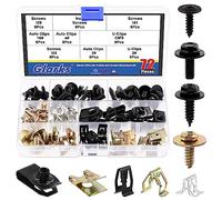Glarks 72Pcs 9 Sizes Screw Bolt Nut Retainer Car Engine Under Cover Splash Shield Guard Body Bolts Bumper Fender Liner Push Retainer Fastener Rivet Clips Assortment Kit