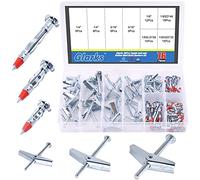 Glarks 76 piezas de perno de desplazamiento y kit de anclaje para pared hueca 3D, con cabezas redondas y anclas Molly 4D