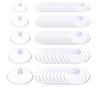Glarks 80 juegos de ventosas de 25 mm 30 mm 35 mm 40 mm 45 mm, ventosas anticolisión de Goma perforadas no. 5, sin gancho, para cocina familiar, baño y artículos colgantes para el hogar