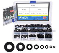 Glarks Juego de 410 arandelas planas, M2, M2, 5, M3, M4, M5, M6, M8, M10, aleación chapada en zinc negro