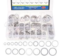 Glarks Juego de 470 arandelas métricas de aluminio para drenaje de aceite, tamaño M6 - M24