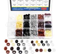 Glarks Juego de 800 cubiertas de tapa de rosca de 9 colores, cubiertas de tornillo plegables, cubiertas de arandela abatible y 500 piezas de tornillos Phillips para cabeza