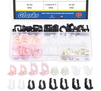 Glarks Juego surtido de 80 clips de retención de línea de combustible de 3/8 pulgadas, 5/16 pulgadas, 8 tamaños, clips de retención de línea de combustible de nailon, kit de repuesto compatible con