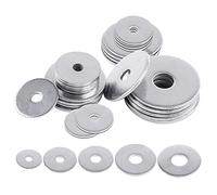 Glarks Kit de 100 piezas M5 x 20 mm de acero inoxidable 304, arandela plana grande para guardabarros, kit de surtido de arandelas planas para decoración del hogar, reparación de fábricas, cocinas