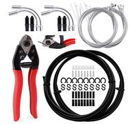 Glarks Kit de carcasa de cable de freno de bicicleta, 73 piezas, incluye línea de freno de bicicleta, tubo guía de cable de fideos de freno de bicicleta en V, carcasa de cable de cambio de bicicleta