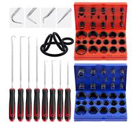 Glarks Kit surtido de 834 piezas de juntas tóricas métricas y SAE que incluye 407 piezas de juntas tóricas de goma SAE, 419 piezas de juntas tóricas métricas, gas, reparación de automóviles