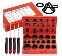 Glarks Kit surtido de anillos tóricos métricos 32 tamaños, 419 anillos NBR, 4 ganchos