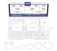 Glarks Kit surtido de juntas de silicona de 10 tamaños, 71 unidades, filtro de cabeza de manguera plana, mejor sellado que las arandelas de goma, kit de anillo o de cara plana