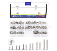 Glarks Lot de 1 300 pequeños clavos de madera - 5 mm, 6 mm, 7 mm, 8 mm, 10 mm - Plateado